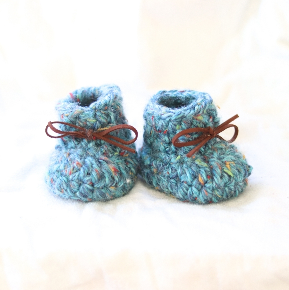 Crochet baby booties